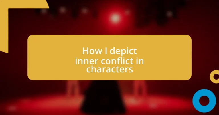 How I depict inner conflict in characters