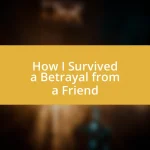 How I Survived a Betrayal from a Friend