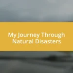 My Journey Through Natural Disasters